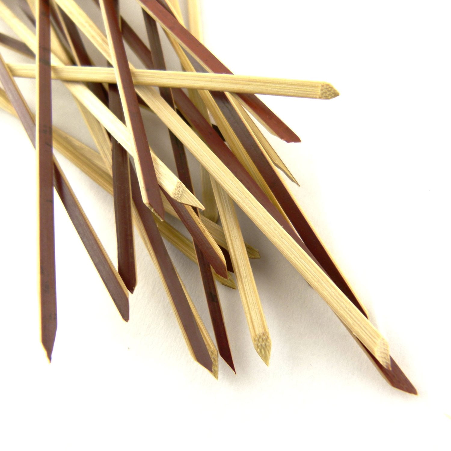 BambooMN 7.1" Bamboo Tea Knotted Knot Skewers Picks for Cocktails and