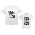 thumbnail image 1 of Rad Dad - Rad Like Dad Matching Father & Son Set Funny Dad & Me Matching Shirts Dad White Large / Son White 5/6, 1 of 8