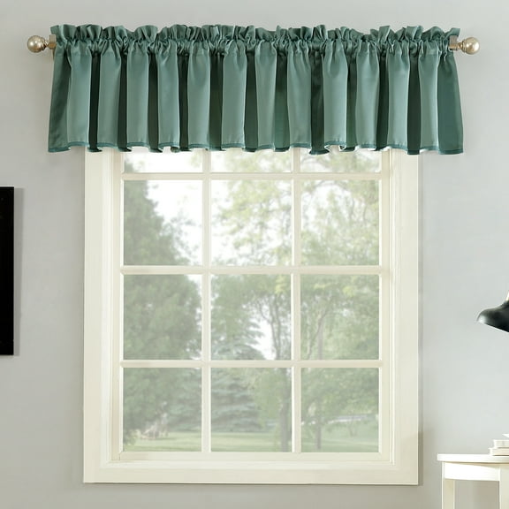 Sun Zero Rod Pocket Room Darkening Single Valance, 54" X 18.0", Curtain Rod Not Included