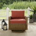 thumbnail image 2 of Bradenton Outdoor Wicker Swivel Rocker Chair Sangria/Weathered Brown, 2 of 10