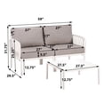 thumbnail image 5 of Outdoor Plastic Furniture with Coffee Table / 5.5" Thick Cushions, Stable Structure for Patio, 5 of 7