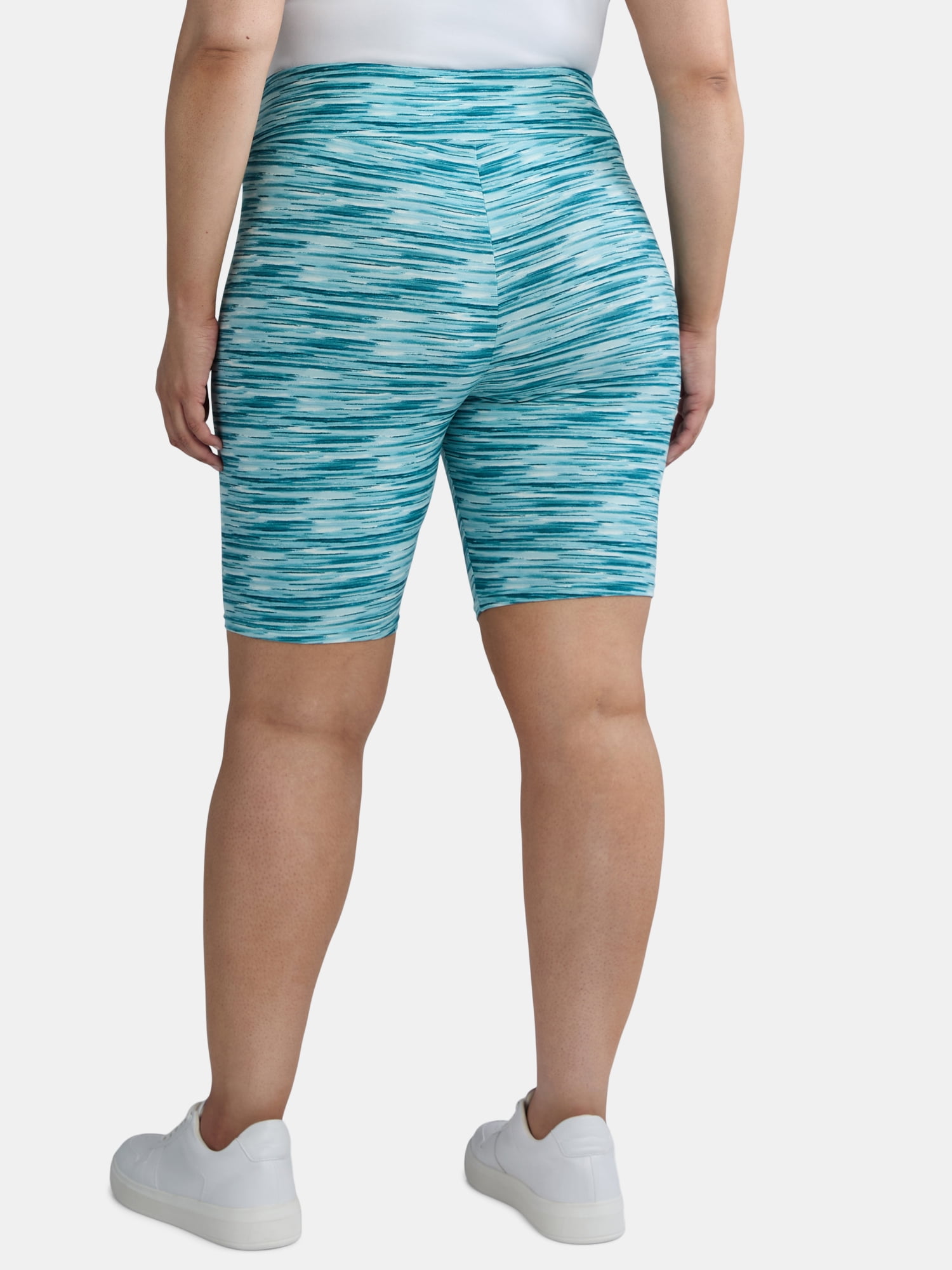 Terra & Sky Women’s Plus Size Bike Shorts, 10" Inseam, 2-Pack, Sizes 0X-5X