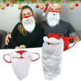 thumbnail image 5 of Navidad unisex adultos Santa Claus barba mascarilla Navidad boca cubre ornamento, 5 of 5