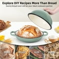 thumbnail image 6 of Davivy 5.5 Qt Enameled Dome-Shaped Cast Iron Bread Dutch Oven with Lid, Enameled with Silicone Oven Mitts, 6 of 14