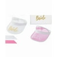 thumbnail image 4 of 16 Pc Bachelorette Party 4 people Kit glasses sashes visors pouches white pink, 4 of 11