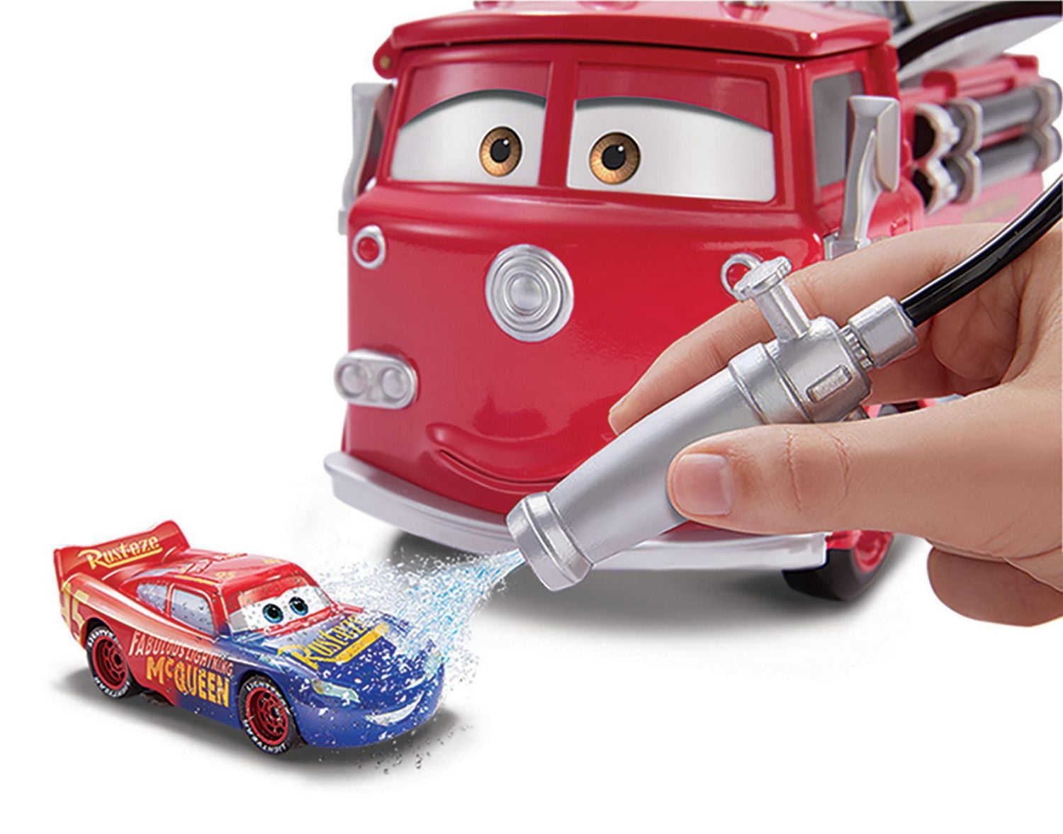 Red Color Changers Disney Pixar Cars avec véhicule Flash McQueen exclusif