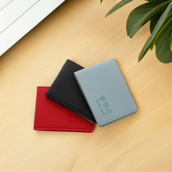 BESTONZON 3Pcs Car Drivers License Holder and Registration Wallet Faux Water Resistant