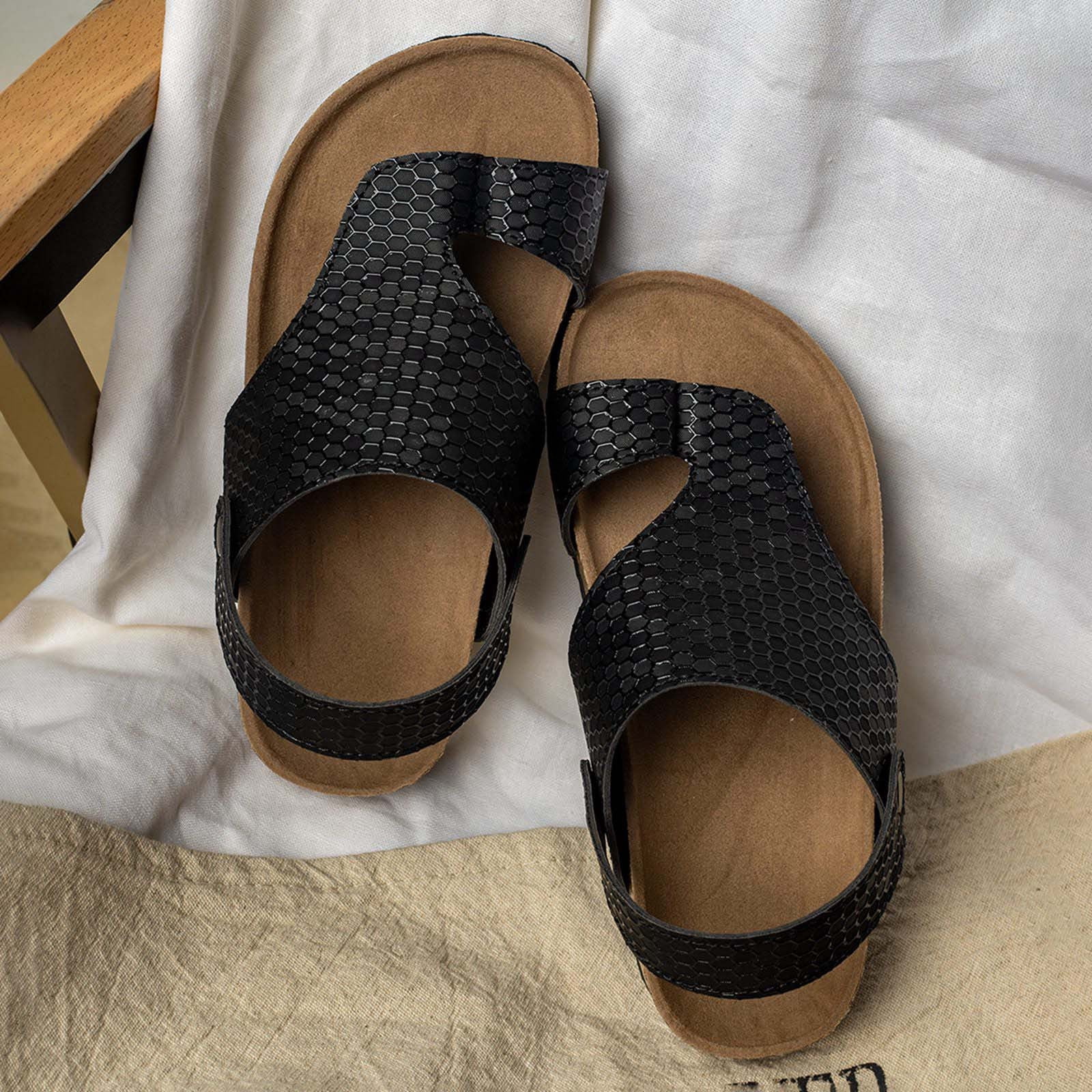 Yuncity Toddler Girl Sandals Solid Color Sequin Flip Flop Open Toe
