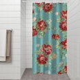 thumbnail image 2 of Pioneer Flower Floral Print Pattern Shower Curtain 36"x72" ,Bathroom Decorative Shower Curtains Set with 12 Hooks,Modern Waterproof Washable Shower Curtain, 2 of 6