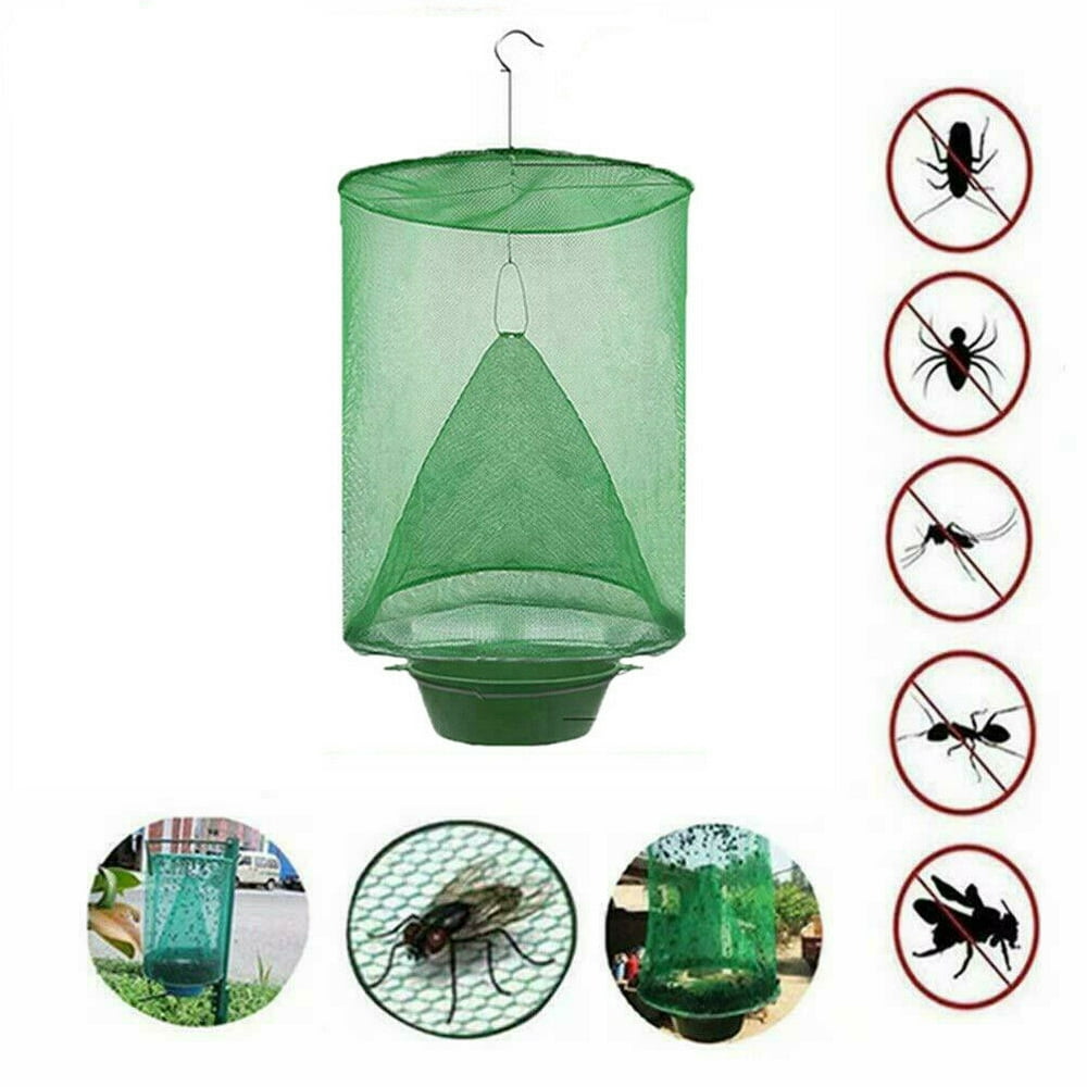 3 x The Ranch Fly Trap Reusable Fly Catcher Killer Cage Net Trap Pest
