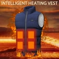 thumbnail image 4 of Womens Heated Jacket Puffer Coat Unisex Casual Zipper Dual Control Thirteen Area Solid Heat Heating Vest USB Charging, 4 of 6