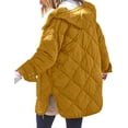 thumbnail image 5 of Winter Women Long Sleeve Zipper Quilted Coat Casual Loose Lightweight Hooded Puffer Jacket with Pocket, 5 of 5