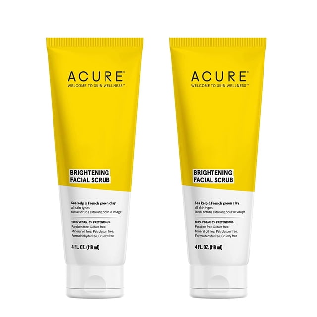 Exfoliante facial Acure Organics Brightening de 120 ml, paquete de 2