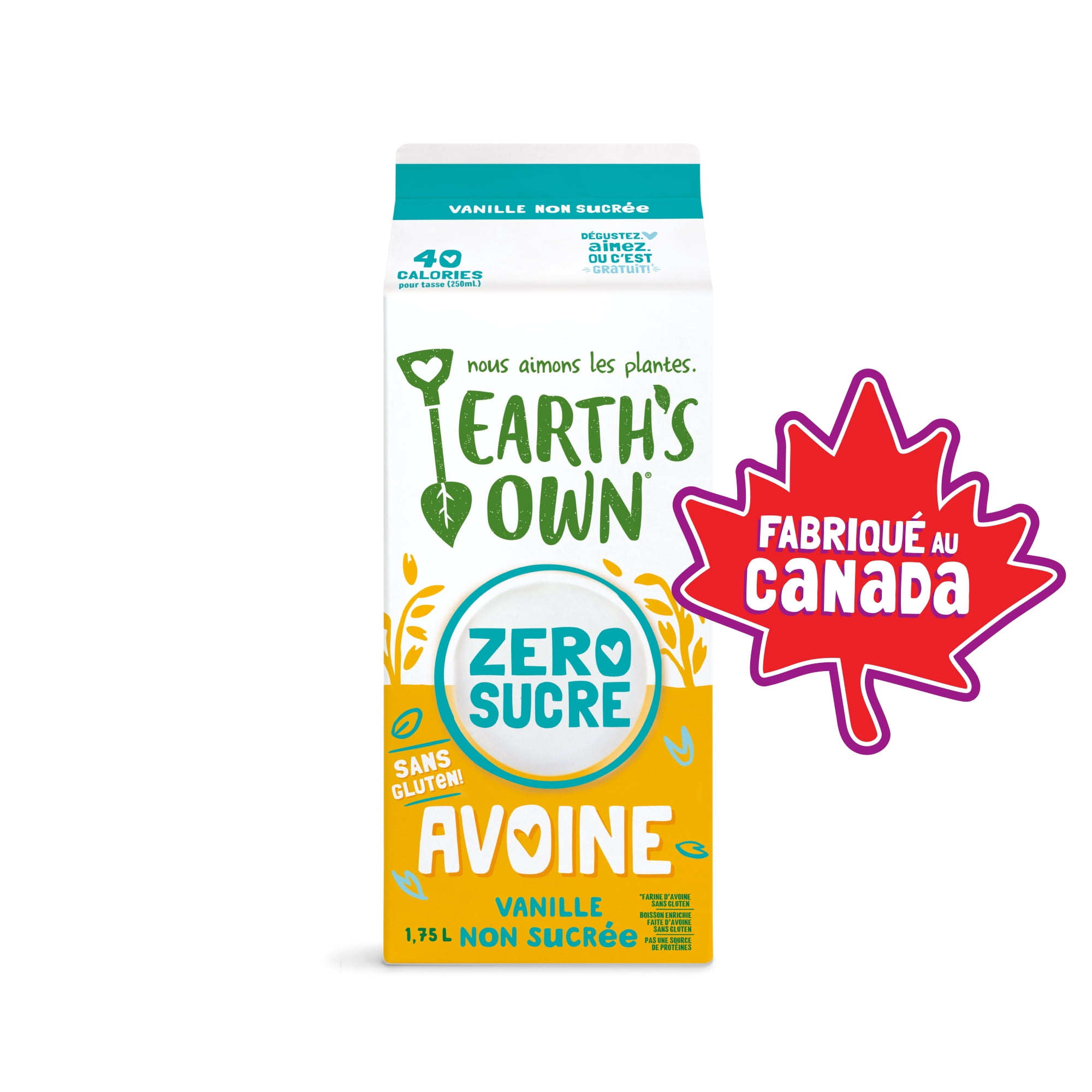 Earth's Own Boisson à l'avoine zéro sucre vanille 1,75L Boisson à l'avoine 0 Suc 1,75L