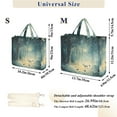 thumbnail image 2 of FORMRS Womens Corduroy Tote Bag Crossbody Shoulder Handbag with Pocket, Night Forest Scene, 2 of 7