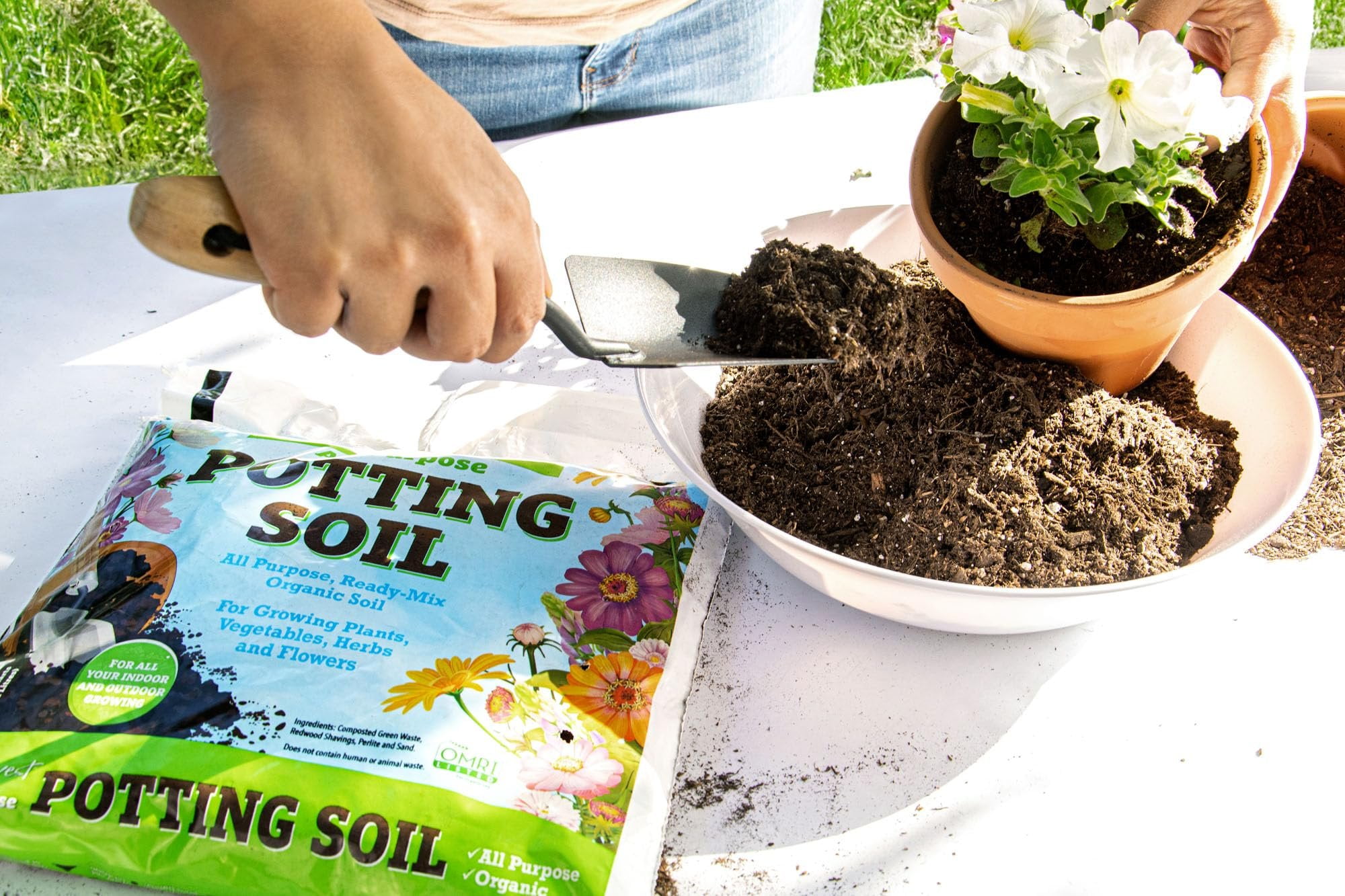 Organic Potting Soil Mix - All Purpose Ready-to-Use Garden Soil for Indoor-Outdoor Plants, Vegetables, Herbs & Flowers - Enriched with Nutrients, Eco-Friendly 16 qt. 4 Pack