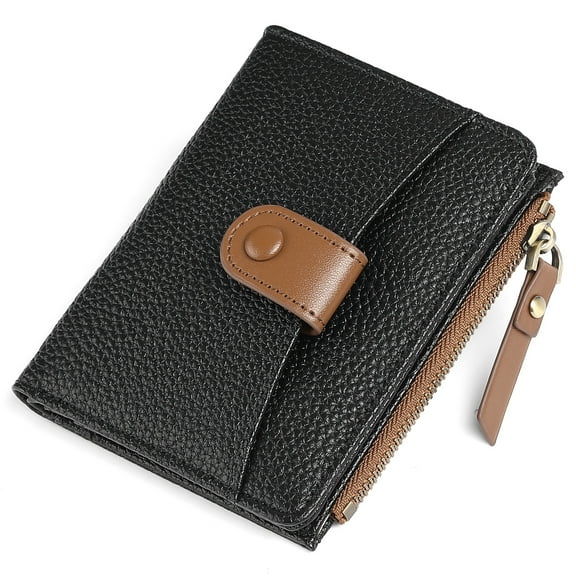 Pu Leather Short Wallet Female Card Holder Zipper Coin Purse Lady's Wallet Generation Hair