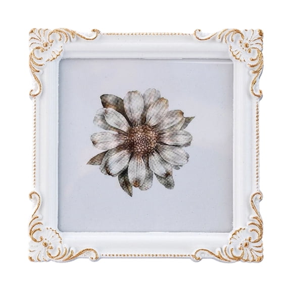 Lynono Retro Picture Frame Antique Ornate Photo Frame with Florals Relief Home Decors