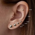 thumbnail image 2 of Turandoss 6 Pairs Stud Earrings Set for Women 925 Sterling Silver Post Hypoallergenic 14K Gold Plated Ball Tiny Cz Flatback Piercings Jewelry Set for Women Trendy, 2 of 8