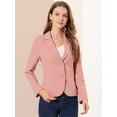thumbnail image 3 of AllegK ChaqueDe Traje De ChaqueElástiCon Cuello De SolaPaOficiDe Trabajo PaMujer Rogris L, 3 of 6