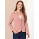 thumbnail image 3 of AllegK ChaqueDe Traje De ChaqueElástiCon Cuello De SolaPaOficiDe Trabajo PaMujer Rogris L, 3 of 6