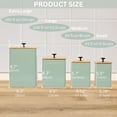 thumbnail image 3 of PERFNIQUE Kitchen Canisters, Airtight Canister Sets of 4 for Kitchen Counter, Sage Green Kitchen Accessories, Coffee Tea Sugar Flour Spice Tin Jars Food Storage (Sage Green), 3 of 7