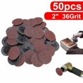 thumbnail image 1 of 50pcs 36 Grit 2' Roll Lock Sandpaper Sanding Discs Type R Roloc Sander Abrasive, 1 of 3