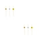 thumbnail image 2 of Ounissouiy 100 Uds. Brochetas desechables creativas fruta bambú aperitivo cóctel palillos de Buffet sándwich fiesta 12cm Tricolor Perlas Tricolores 12cm 2Conjunto, 2 of 6