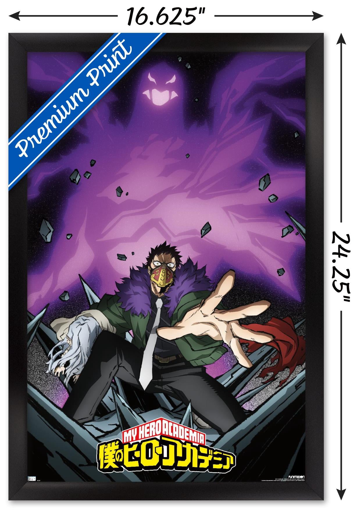 My Hero Academia: Season 4 - Overhaul Visual Wall Poster, 14.725" x 22.375" Framed