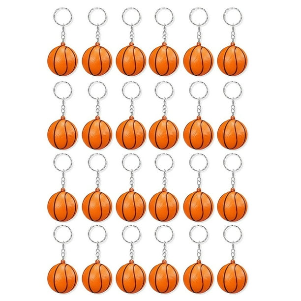 Paquete de 24 Llaveros de Baloncesto, Mini Llaveros de Pelota AntiestréS de Baloncesto, Llaveros de Pelota Deportiva, Premio de Escolar para NiñOs