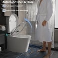 thumbnail image 3 of LALAHOO Smart Toilet Bidet with Tank Built in, Auto Open Close Lid, Foot Sensor, Heated Seat, Warm Water Sprayer & Dryer, Aromatherapy System, Modern Toilet with LED Nightlight, 3 of 8