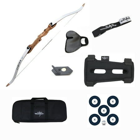 SAS 62 Spirit Youth Bow Package-Case Finger Tab Quiver Stringer Arm Guard