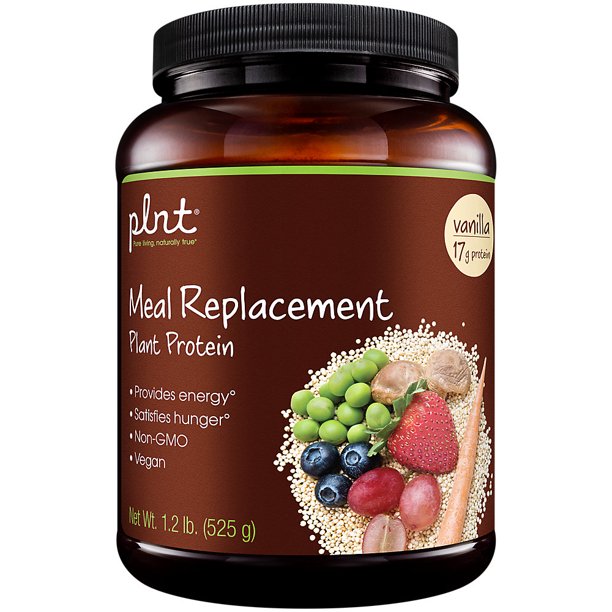 plnt Vanilla Meal Replacement Powder Vegan NonGMO Plant Protein that