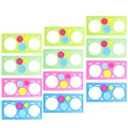 12 Pcs Wanhua Ruler Flower Plants Stencils Plastic for Painting Kids Templates Children Drawing