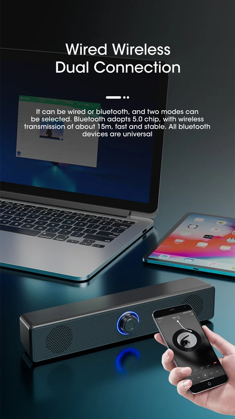 Computer Speakers PC Sound Box USB Powered Soundbar Wired and Wireless Bluetooth Speaker For Pc Gaming Surround Audio System(YX-3511)