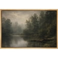 thumbnail image 6 of Framed Canvas Print Vintage Forest Landscape Wall Art Farmhouse Decorative for Living Room Bedroom - 16"x24" NATURAL, 6 of 8