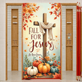 thumbnail image 6 of Decorative Cross Fall for Jesus Autumn Leaves Pumpkin Banner for Thanksgiving Church Celebration Religious Events, 6 of 9