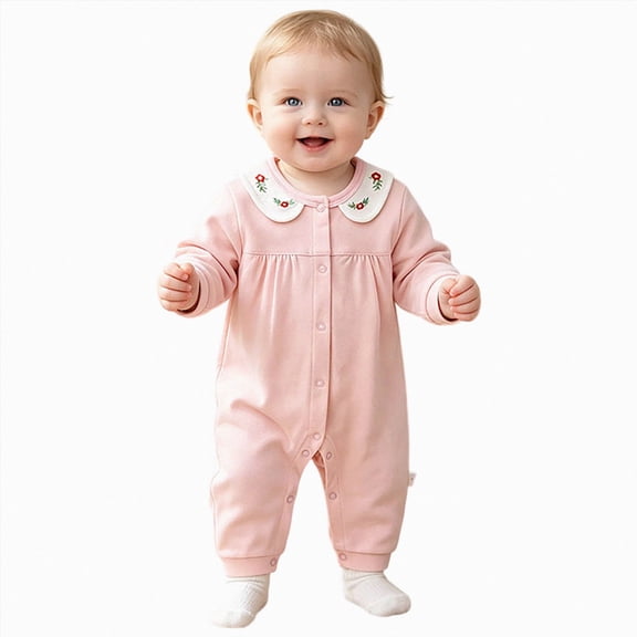 mgoYE Baby One Piece Romper 3 6 9 12 18 Month Soft Cotton Sleepwear Jumpsuit Unisex(Watermelon Red,7-10 Months)