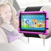 afontoto Car Headrest Mount Silicon Holder - Universal Tablet Holder for Car Mount Angle-Adjustable Car Headrest Holder