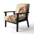 thumbnail image 3 of Designart "Daisy in Red and Gold" Red Daisy Upholstered Accent Chair - Traditional Arm Chair For Bedroom, 3 of 5