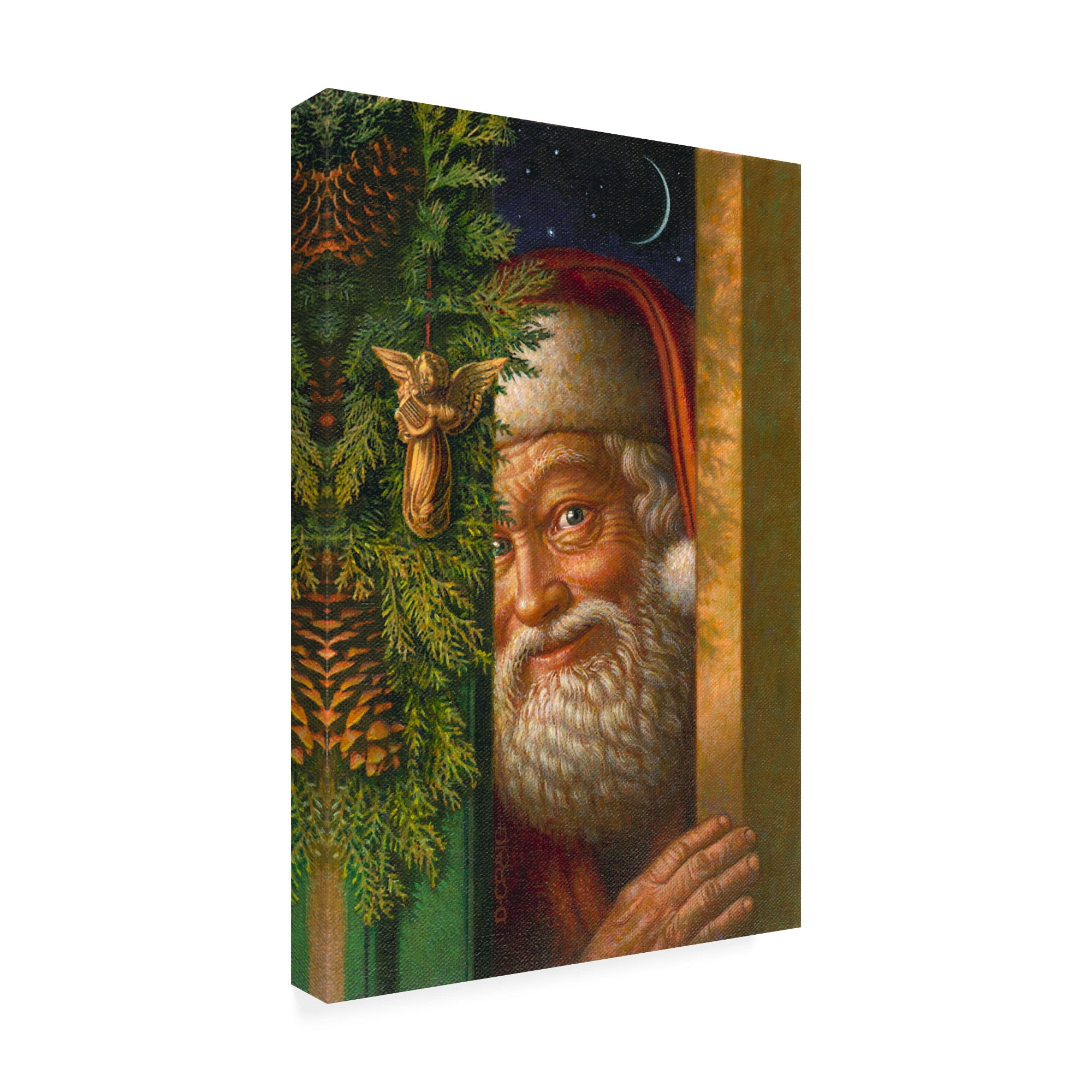 Trademark Fine Art 'Santa- 1' Canvas Art by Dan Craig