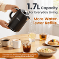 thumbnail image 5 of ZentraVolt 1.7L Electric Tea Kettle, Stainless Steel Matte Black with Red LED Indicator, Auto shut-off, Removable Lid, 5 of 6