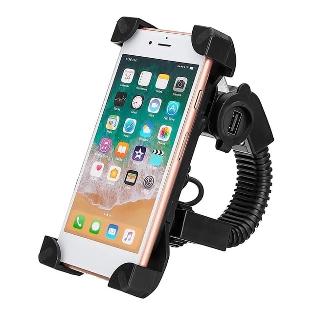 Soporte Expandible Celular Accesorios Vcoapa con Cargador Motocicleta Espejo Retrovisor SBI008