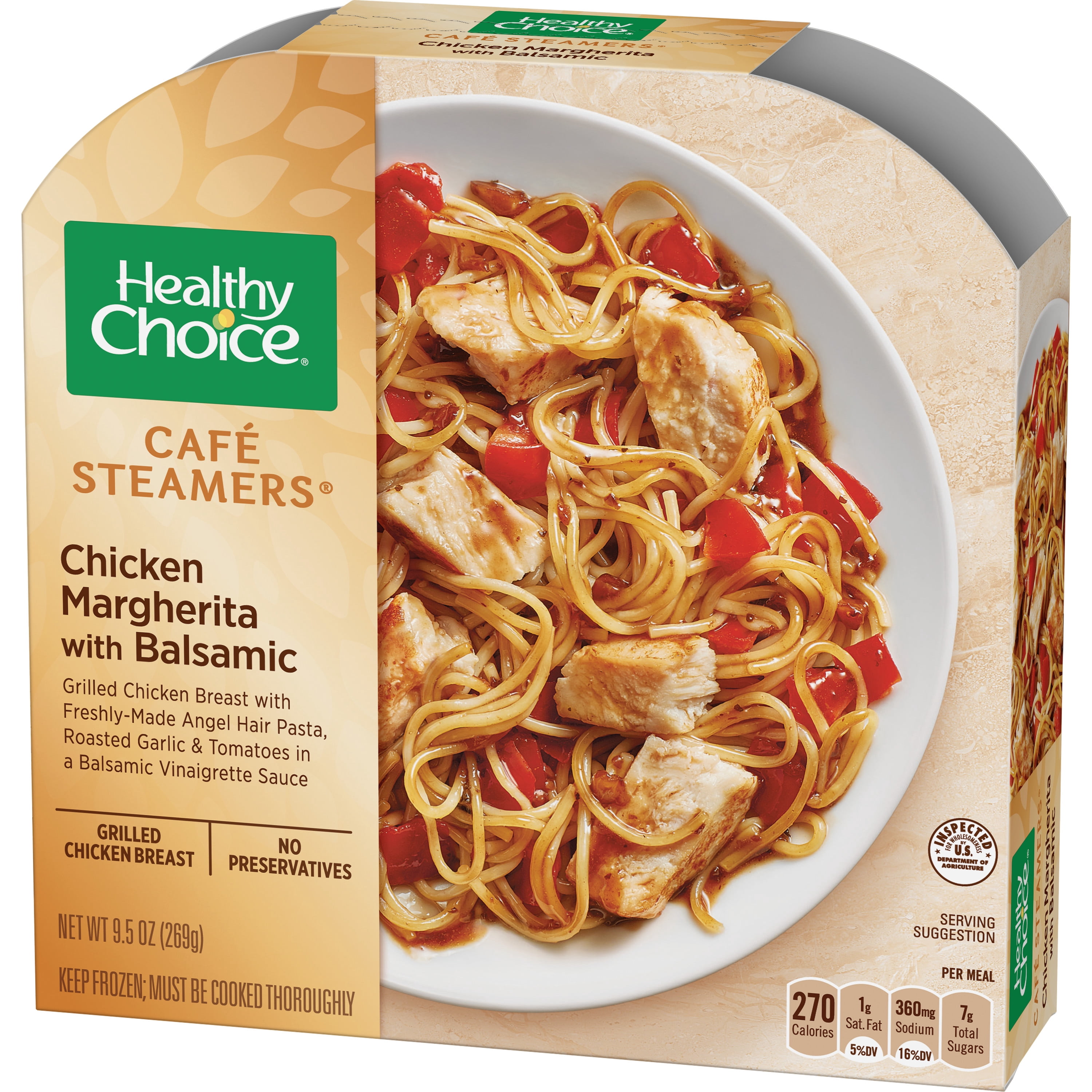 Healthy Choice Cafe Steamers Chicken Margherita With Balsamic Frozen Meal 9 5 Oz Walmart Com Walmart Com