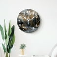 thumbnail image 4 of 14 Inch Wall Clock Battery Operated Silent Clock Decorative for Office, Kitchen, Outdoor, Living Room，Rustic Lodge Moose Deer Lovely, 4 of 4