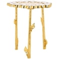 thumbnail image 2 of Safavieh Florance Round Metal Glam End Table, Gold/White, 2 of 9