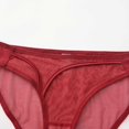 thumbnail image 4 of Women's Sheer Lace Underwear Panties Mesh Lightweight Valentine's Day Casual Underpants Briefs Womens Tummy Underwear Wine M, 4 of 9