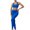 Blue, variant on Casual Fashion Bodybuilding Run Yoga Camisole Zipper Solid Color Vest Tops Bandage Pants Suit, Breathable Stretchy Material, 24/7 Comfort, Athletic Performance Wear, For Women, High-Compression