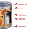 thumbnail image 4 of 12oz Tumblers Cute Halloween Icons Pattern Vacuum Insulated Stainless Steel Travel Tumbler Cups Mug with Lid and Straw for Beer,Coffee,Beverages with Cleaning Brush for Cold & Hot Drinks, 4 of 5