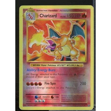11/108 Card 2016 Pokemon Charizard LV.76 150 HP Stage 1 Fire Spin #200
